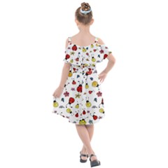 Kids  Cut Out Shoulders Chiffon Dress 