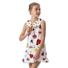 Kids  Pilgrim Collar Ruffle Hem Dress 