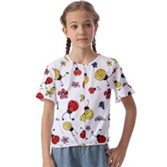 Kids  Cuff Sleeve Scrunch Bottom T-Shirt 