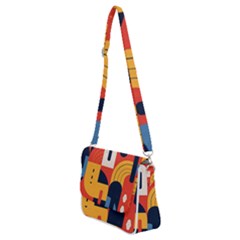 Shoulder Bag with Back Zipper 