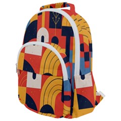 Rounded Multi Pocket Backpack 