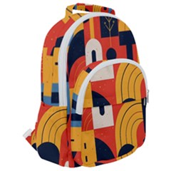 Rounded Multi Pocket Backpack 