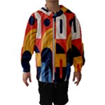 Abstract Pattern Design Kids  Hooded Windbreaker