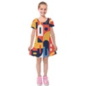 Kids  Short Sleeve Velvet Dress 