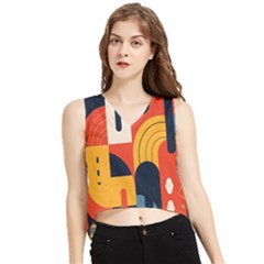 V-Neck Cropped Tank Top 