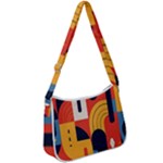 Abstract Pattern Design Zip Up Shoulder Bag