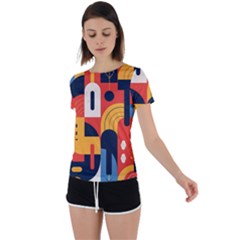 Back Circle Cutout Sports T-Shirt 