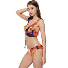 Low Cut Ruffle Edge Bikini Set 