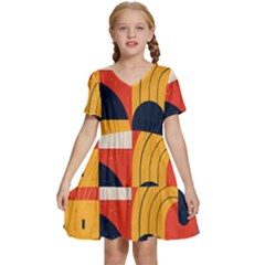 Kids  Short Sleeve Tiered Mini Dress 