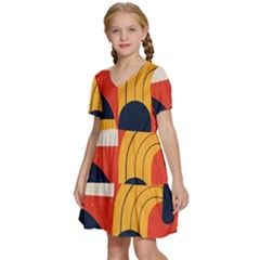 Kids  Short Sleeve Tiered Mini Dress 