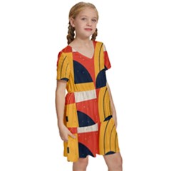 Kids  Short Sleeve Tiered Mini Dress 