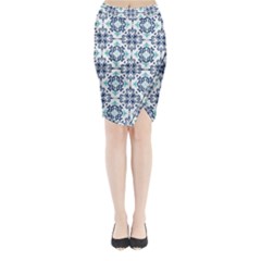 Tiles Abstract Pattern Texture Design Midi Wrap Pencil Skirt from ArtsNow.com