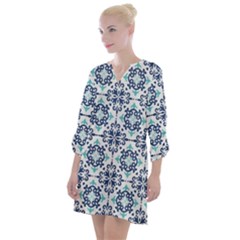 Open Neck Shift Dress 