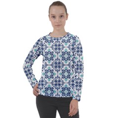 Tiles Abstract Pattern Texture Design Women s Long Sleeve Raglan T