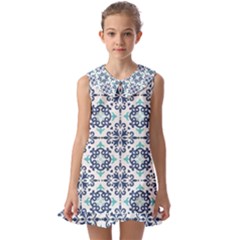 Kids  Pilgrim Collar Ruffle Hem Dress 