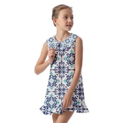 Kids  Pilgrim Collar Ruffle Hem Dress 