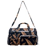 Background Pattern Leaves Texture Sports Gym Duffle Bag with Shoe Compartment