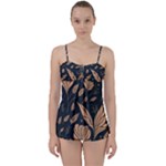 Background Pattern Leaves Texture Babydoll Tankini Set