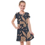 Background Pattern Leaves Texture Kids  Cross Web Dress