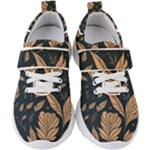 Background Pattern Leaves Texture Kids  Velcro Strap Shoes