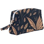 Background Pattern Leaves Texture Wristlet Pouch Bag (Large)