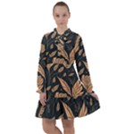 Background Pattern Leaves Texture All Frills Dress