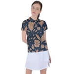 Background Pattern Leaves Texture Women s Polo T-Shirt