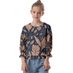 Background Pattern Leaves Texture Kids  Cuff Sleeve Top