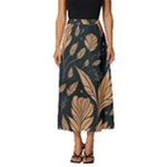 Background Pattern Leaves Texture Classic Midi Chiffon Skirt