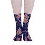 Background Pattern Leaves Texture Smooth Crew Length Tube Socks