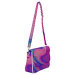 Swirl Twirl Design Pattern Purple Shoulder Bag with Back Zipper