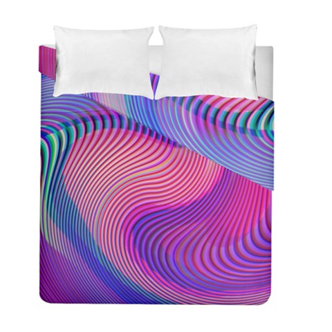 Swirl Twirl Design Pattern Purple Duvet Cover Double Side (Full/ Double Size) from ArtsNow.com