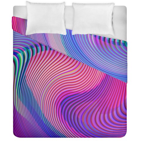 Swirl Twirl Design Pattern Purple Duvet Cover Double Side (California King Size) from ArtsNow.com