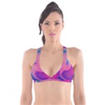 Swirl Twirl Design Pattern Purple Plunge Bikini Top