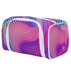 Swirl Twirl Design Pattern Purple Toiletries Pouch from ArtsNow.com