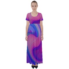 High Waist Short Sleeve Maxi Dress 