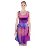 Swirl Twirl Design Pattern Purple Racerback Midi Dress