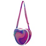 Swirl Twirl Design Pattern Purple Heart Shoulder Bag