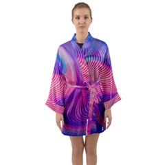 Long Sleeve Satin Kimono 