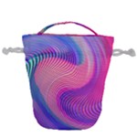 Swirl Twirl Design Pattern Purple Drawstring Bucket Bag