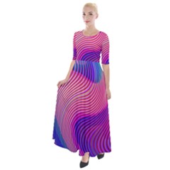 Half Sleeves Maxi Dress 