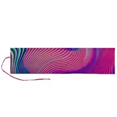 Swirl Twirl Design Pattern Purple Roll Up Canvas Pencil Holder (L) from ArtsNow.com