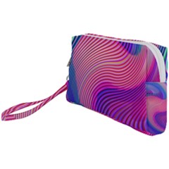 Swirl Twirl Design Pattern Purple Wristlet Pouch Bag (Small) from ArtsNow.com