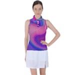 Swirl Twirl Design Pattern Purple Women s Sleeveless Polo T-Shirt