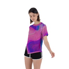 Asymmetrical Short Sleeve Sports T-Shirt 