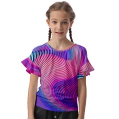 Kids  Cut Out Flutter Sleeves 