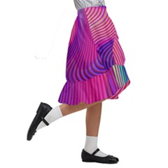 Kids  Ruffle Flared Wrap Midi Skirt 