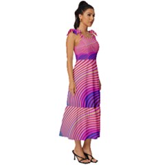 Tie-Strap Tiered Midi Chiffon Dress 