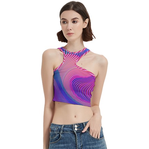 Swirl Twirl Design Pattern Purple Cut Out Top from ArtsNow.com