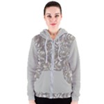 Fantasy floral random pattern Women s Zipper Hoodie